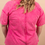 Easy Living Mineral Wash Tee – Raspberry Sorbet - K & Company