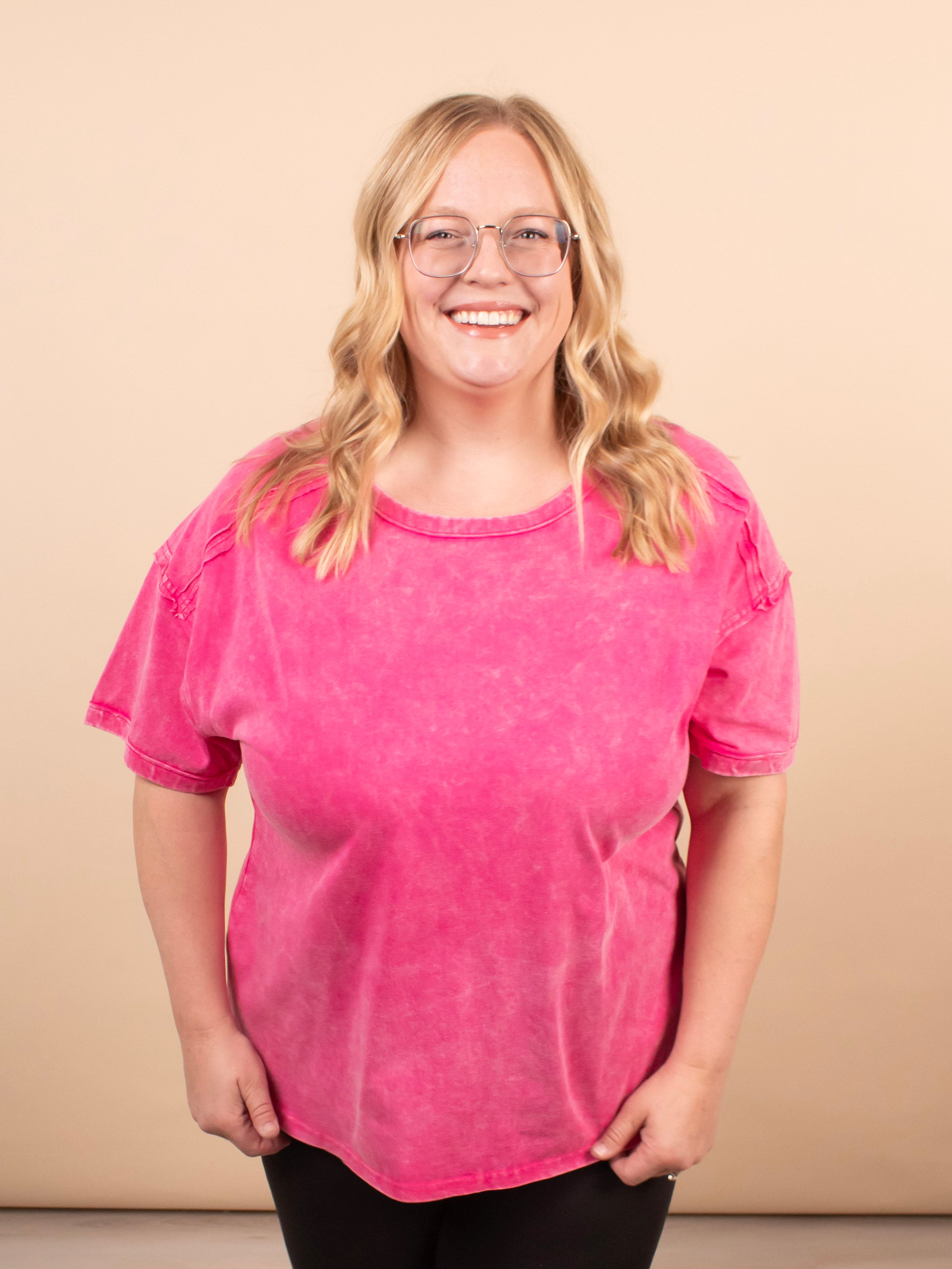 Easy Living Mineral Wash Tee – Raspberry Sorbet - K & Company