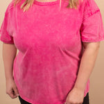 Easy Living Mineral Wash Tee – Raspberry Sorbet - K & Company