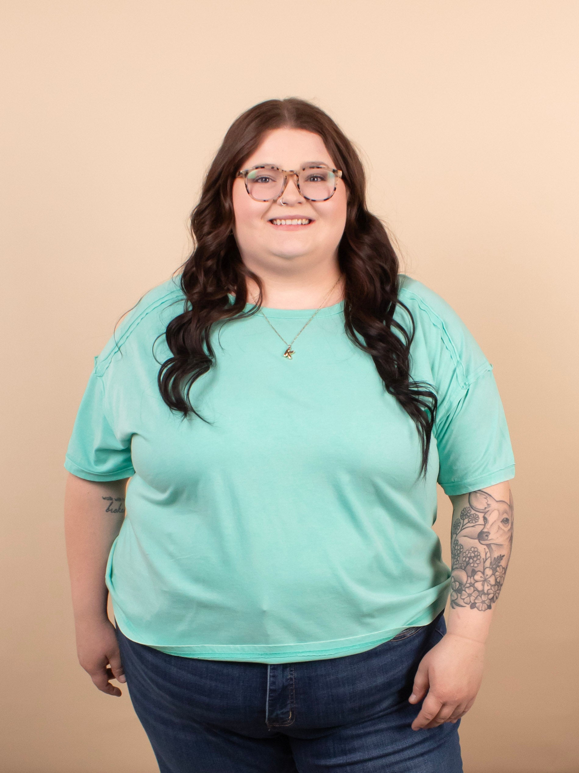 Easy Living Mineral Wash Tee – Seafoam Mist - K & Company