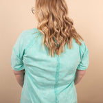 Easy Living Mineral Wash Tee – Seafoam Mist - K & Company