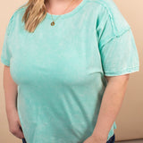 Easy Living Mineral Wash Tee – Seafoam Mist - K & Company