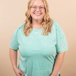 Easy Living Mineral Wash Tee – Seafoam Mist - K & Company