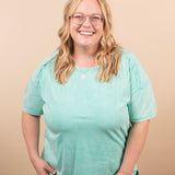 Easy Living Mineral Wash Tee – Seafoam Mist - K & Company