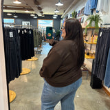 Effortless Half Zip Pullover - Chocolate