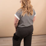 Sloane Striped Tee in Black - K & Company