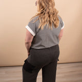 Sloane Striped Tee in Black - K & Company