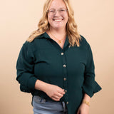 Evergreen Edge Button-Up