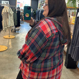 Falling Fast Oversized Hooded Flannel