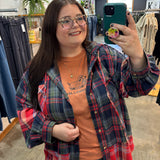 Falling Fast Oversized Hooded Flannel