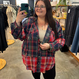 Falling Fast Oversized Hooded Flannel