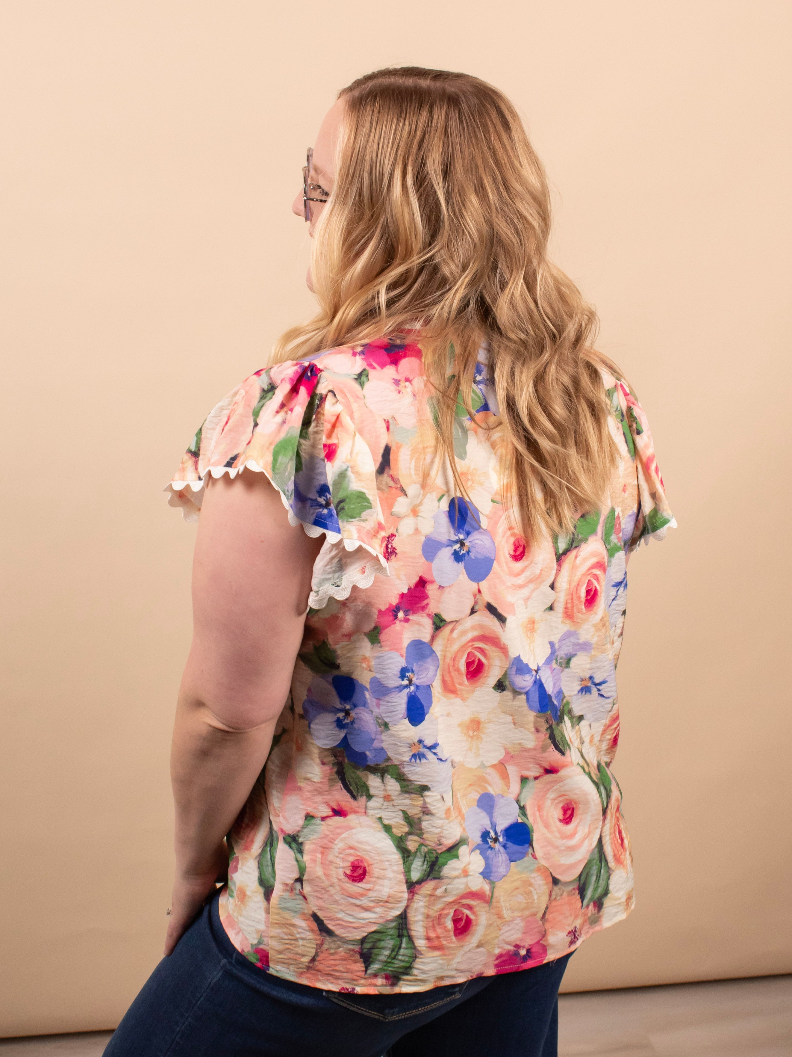 Garden Party Button Top - K & Company