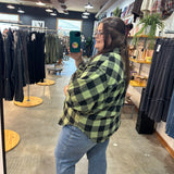 Hattie Half-Sleeve Flannel Button Up