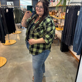 Hattie Half-Sleeve Flannel Button Up