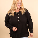 Hearthside Ribbed Henley in Black