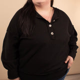 Hearthside Ribbed Henley in Black
