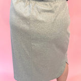 Heather Grey Ribbed Midi Skirt with Pockets - K & Company