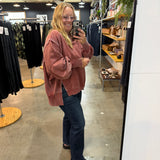 Willa Oversized Crewneck - Washed Rust
