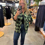 Hattie Half-Sleeve Flannel Button Up