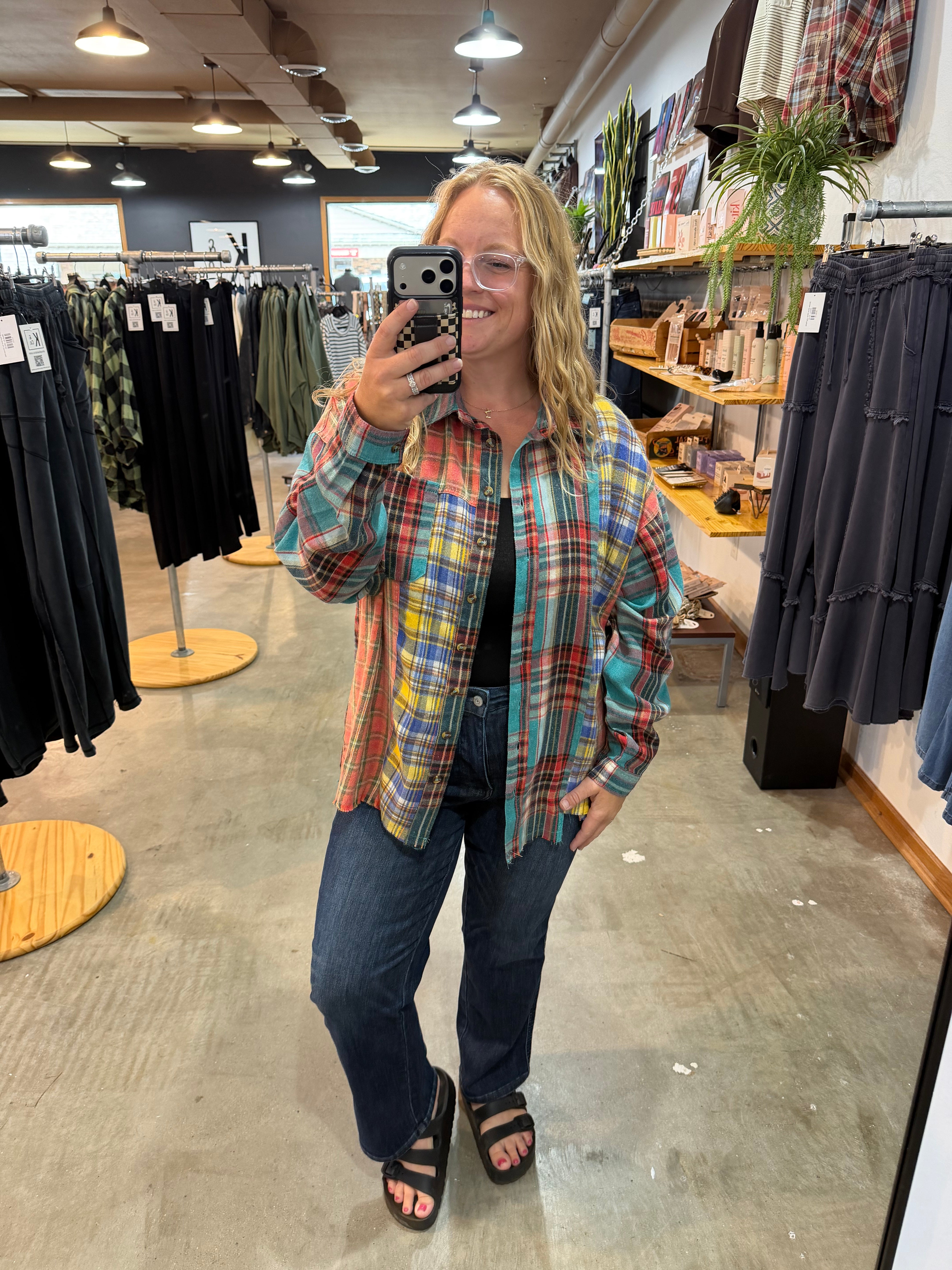 Chasing Autumn Flannel Button Up - K & Company