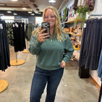 Effortless Half Zip Pullover - Sage - K & Company