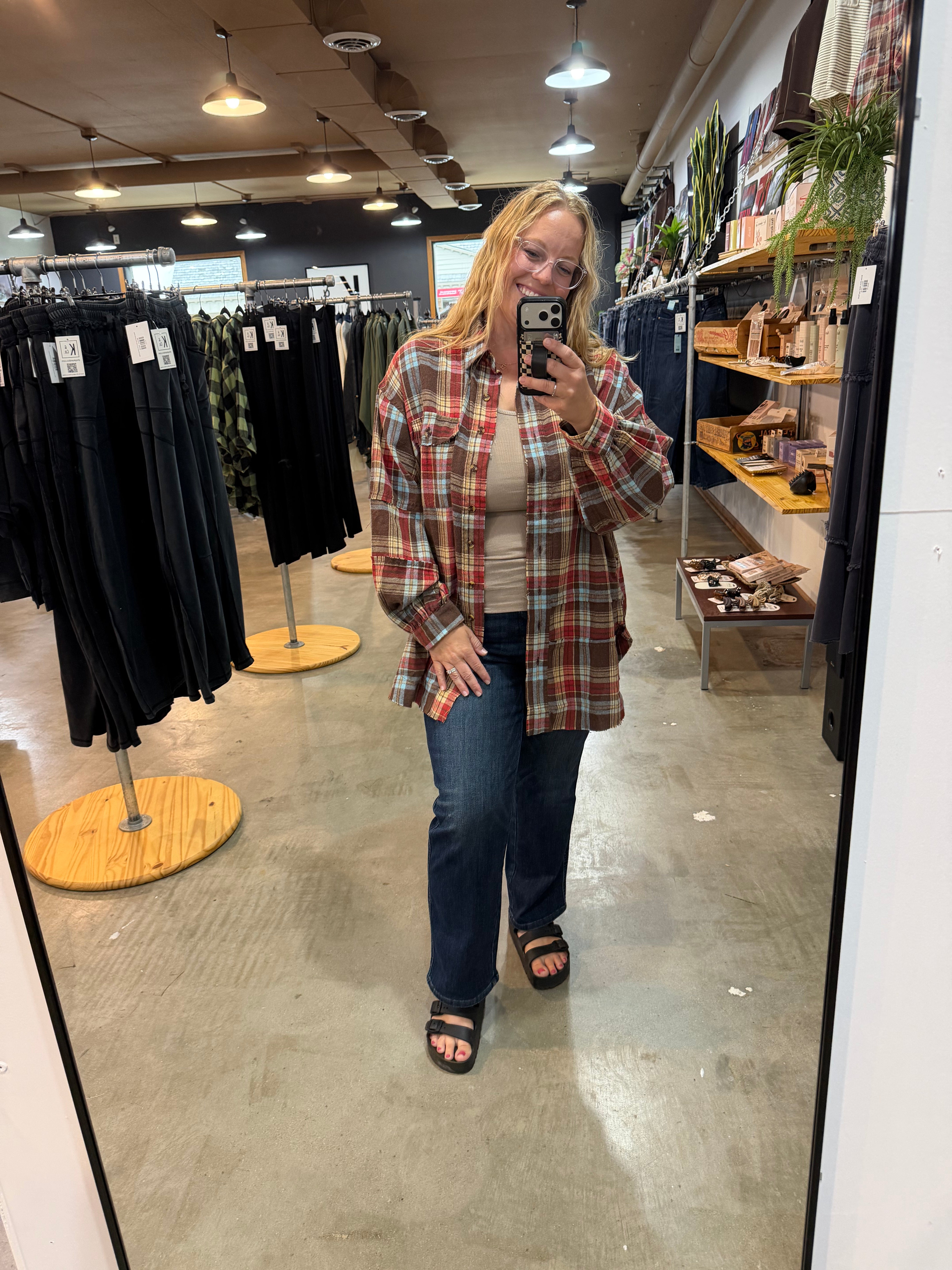 Better Together Oversized Flannel Button Up - K & Company