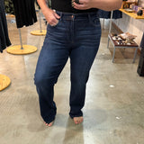 Judy Blue Dark Wash MR Straight Leg Jeans