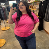 Easy Living Mineral Wash Tee – Raspberry Sorbet - K & Company