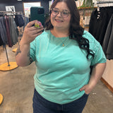 Easy Living Mineral Wash Tee – Seafoam Mist - K & Company