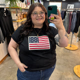 All-American Flag Tee – Black - K & Company
