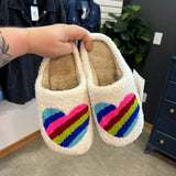 Rainbow Heart Slippers