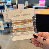 Dual Function Knot Bracelet Hair Ties in Camel