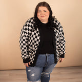 Jasmine Black Checker Cardigan