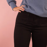 Judy Blue Black Highwaist Patch Pocket Straight Jean