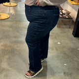 Judy Blue Petite Tummy Control Dark Wash MR Straight Leg Jeans