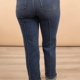 Judy Blue Seam Detail Cuffed Straight Jean