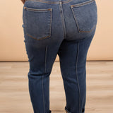 Judy Blue Seam Detail Cuffed Straight Jean