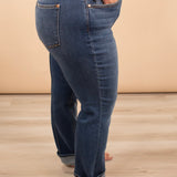 Judy Blue Seam Detail Cuffed Straight Jean