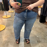 Judy Blue Tummy Control Vintage Wash MR Straight Jeans