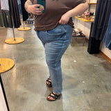 Judy Blue Tummy Control Vintage Wash MR Straight Jeans