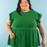 Kelly Green Baby Doll Top