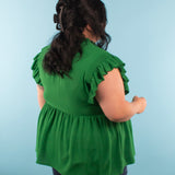 Kelly Green Baby Doll Top