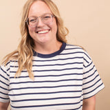 Lakeside Stripe Tee - Navy - K & Company