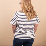 Lakeside Stripe Tee - Navy - K & Company