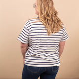Lakeside Stripe Tee - Navy - K & Company