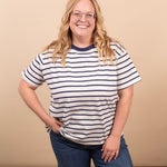 Lakeside Stripe Tee - Navy - K & Company