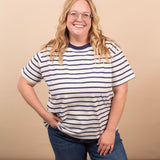 Lakeside Stripe Tee - Navy - K & Company