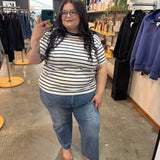 Lakeside Stripe Tee - Navy - K & Company