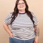 Lakeside Stripe Tee - Navy - K & Company
