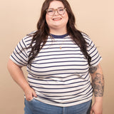 Lakeside Stripe Tee - Navy - K & Company